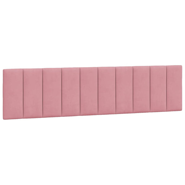 vidaXL LED Bed Frame without Mattress "Hanko" Pink 200x200 cm Velvet