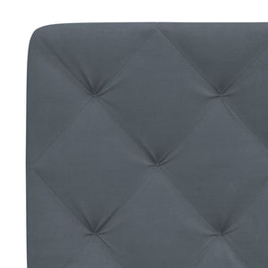 vidaXL LED Bed Frame with Mattress Dark Gray 90x190 cm Velvet