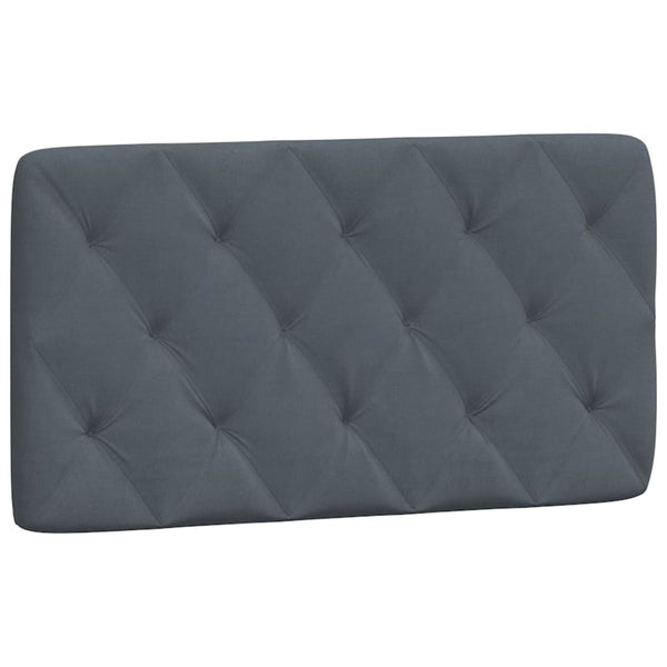 vidaXL LED Bed Frame without Mattress Dark Gray 100x200 cm Velvet