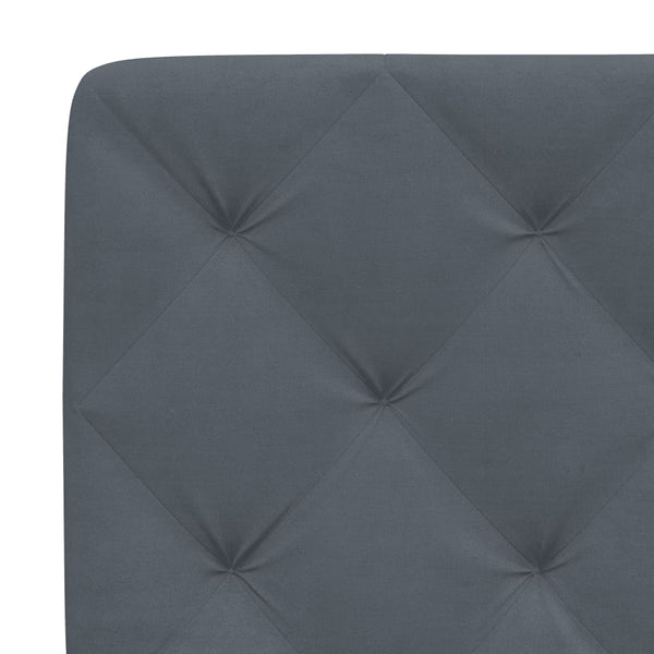 vidaXL LED Bed Frame without Mattress Dark Gray 100x200 cm Velvet