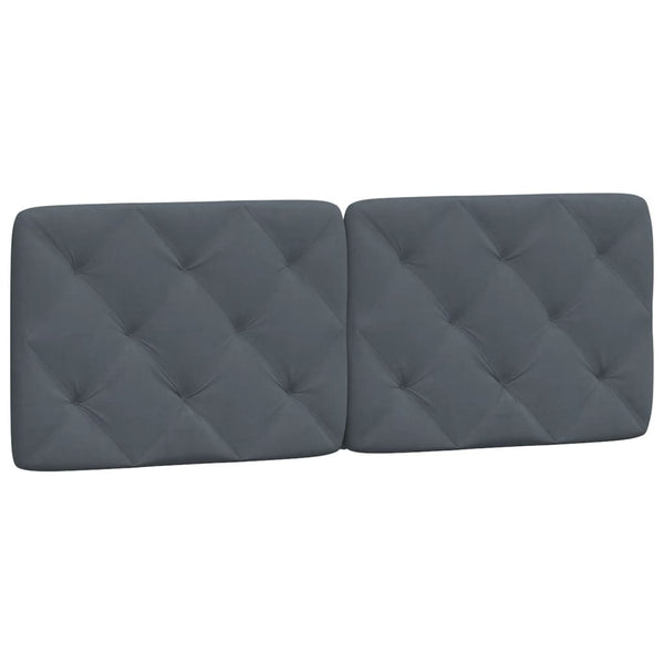 vidaXL LED Bed Frame without Mattress Dark Grey 120x200 cm Velvet