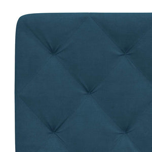 vidaXL LED Bed Frame without Mattress Blue 120x200 cm Velvet