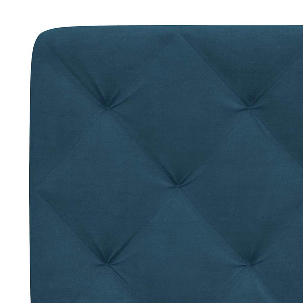 vidaXL LED Bed Frame without Mattress Blue 120x200 cm Velvet