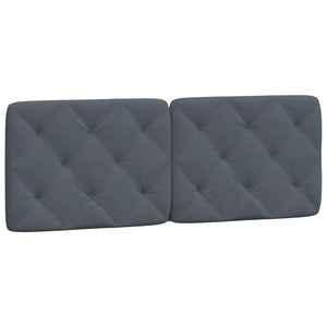 vidaXL LED Bed Frame without Mattress Dark Grey 140x190 cm Velvet