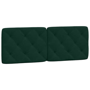vidaXL LED Bed Frame without Mattress Dark Green 140x190 cm Velvet