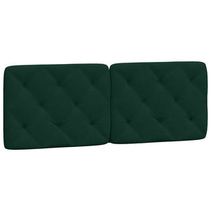 vidaXL LED Bed Frame without Mattress Dark Green 140x200 cm Velvet