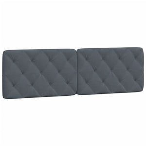 vidaXL LED Bed Frame without Mattress Dark Grey 160x200 cm Velvet