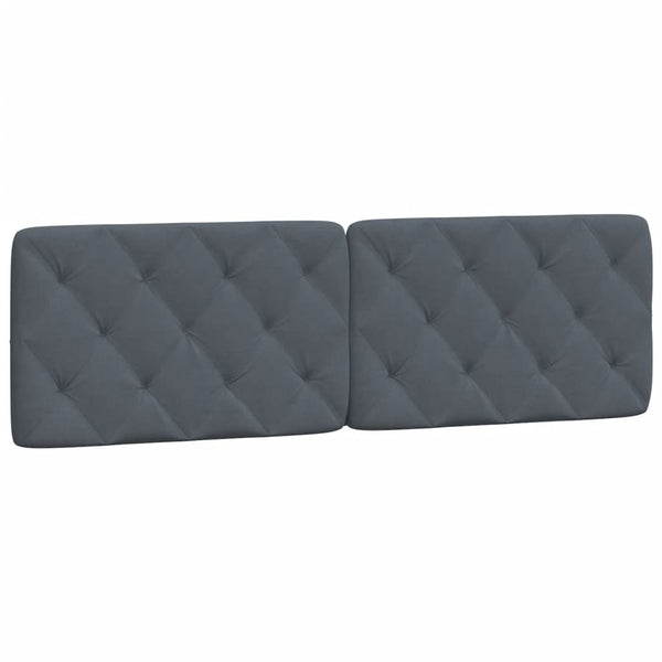 vidaXL LED Bed Frame without Mattress Dark Grey 160x200 cm Velvet