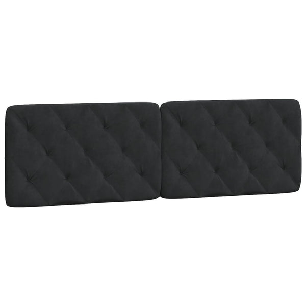 vidaXL LED Bed Frame without Mattress Black 160x200 cm Velvet