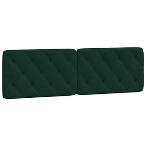vidaXL LED Bed Frame without Mattress Dark Green 160x200 cm Velvet