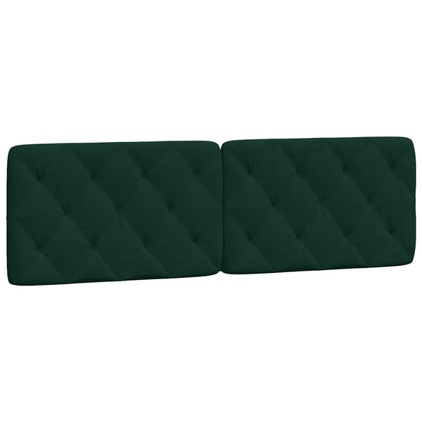 vidaXL LED Bed Frame without Mattress Dark Green 160x200 cm Velvet