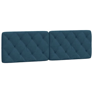 vidaXL LED Bed Frame without Mattress Blue 160x200 cm Velvet