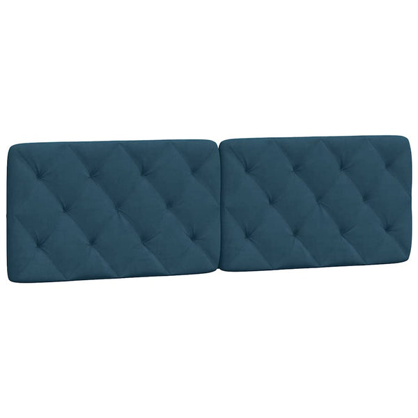 vidaXL LED Bed Frame without Mattress Blue 160x200 cm Velvet