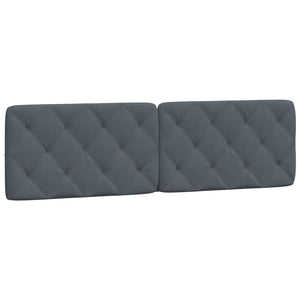 vidaXL LED Bed Frame without Mattress Dark Grey 180x200 cm Velvet