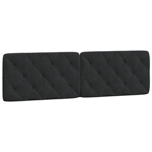 vidaXL LED Bed Frame without Mattress Black 180x200 cm Velvet
