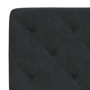 vidaXL LED Bed Frame without Mattress Black 180x200 cm Velvet