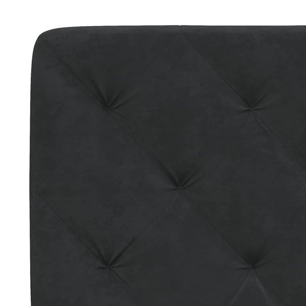 vidaXL LED Bed Frame without Mattress Black 180x200 cm Velvet
