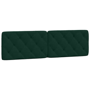 vidaXL LED Bed Frame without Mattress Dark Green 180x200 cm Velvet