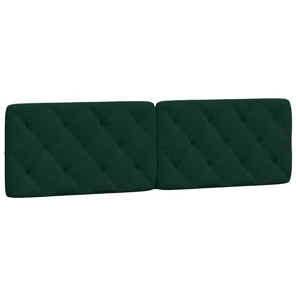 vidaXL LED Bed Frame without Mattress Dark Green 180x200 cm Velvet