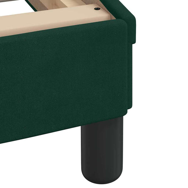 vidaXL LED Bed Frame without Mattress Dark Green 180x200 cm Velvet