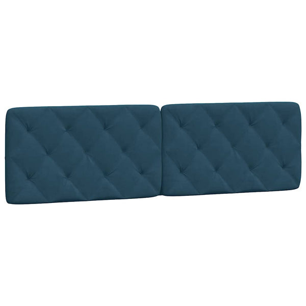 vidaXL LED Bed Frame without Mattress Blue 180x200 cm Velvet