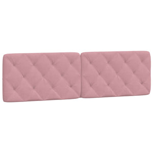 vidaXL LED Bed Frame without Mattress Pink 180x200 cm Velvet