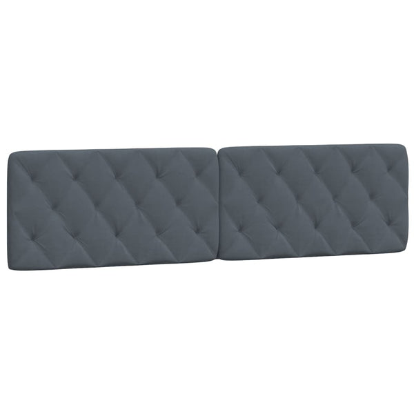 vidaXL LED Bed Frame without Mattress Dark Grey 200x200 cm Velvet