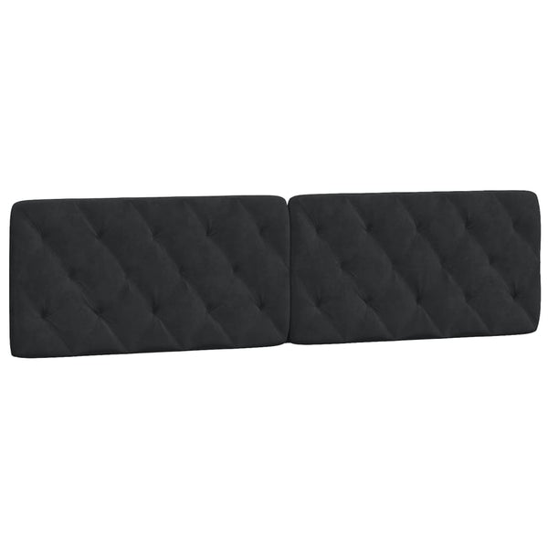 vidaXL LED Bed Frame without Mattress Black 200x200 cm Velvet