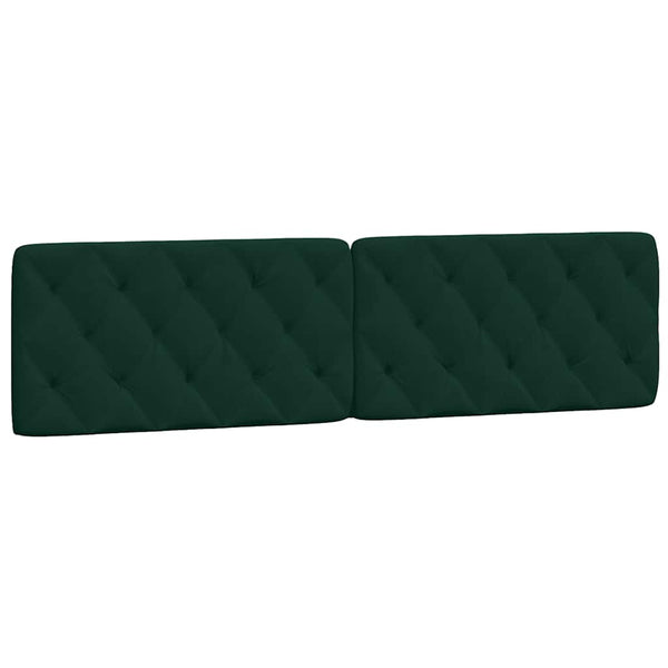 vidaXL LED Bed Frame without Mattress Dark Green 200x200 cm Velvet