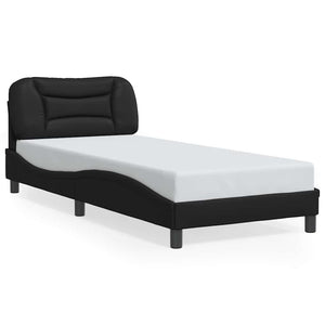 vidaXL LED Bed Frame without Mattress "Hvar" Black 80x200 cm
