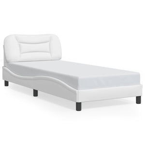 vidaXL LED Bed Frame without Mattress "Hvar" White 80x200 cm