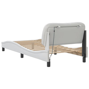 Bettgestell Weiß 90x190 cm mit LED