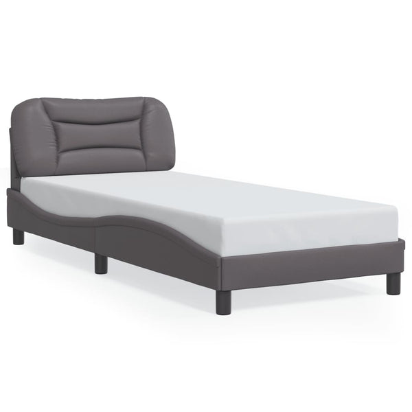 Bettgestell Grau 90x190 cm mit LED