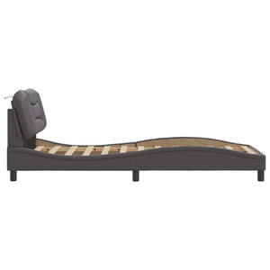 Bettgestell Grau 90x190 cm mit LED