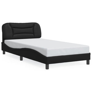 Bettgestell mit LED Schwarz 100x200 cm