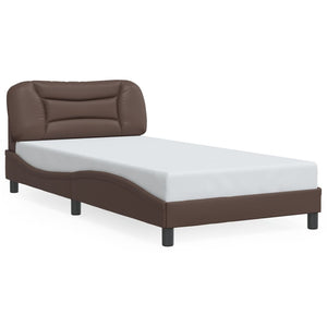 Bettgestell Braun 100x200 cm mit LED