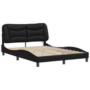Bettgestell mit LED Schwarz 120x200 cm