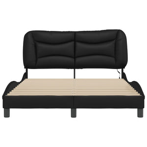 Bettgestell mit LED Schwarz 120x200 cm