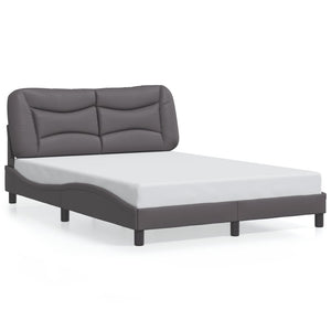 Bettgestell Grau 140x200 cm mit LED