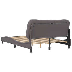 Bettgestell Grau 140x200 cm mit LED