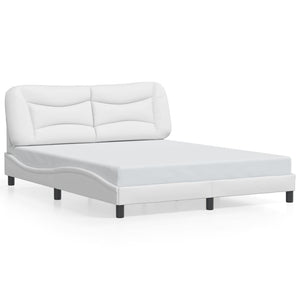 Bettgestell mit LED 160x200 cm Weiß