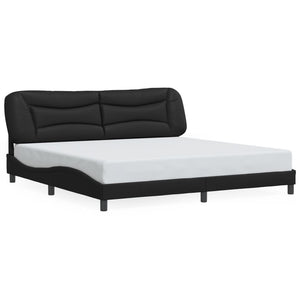 vidaXL LED Bed Frame without Mattress "Hvar" Black 200x200 cm