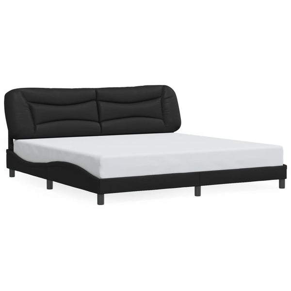 vidaXL LED Bed Frame without Mattress "Hvar" Black 200x200 cm