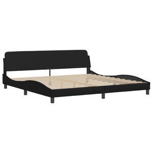 vidaXL LED Bed Frame without Mattress "Hvar" Black 200x200 cm