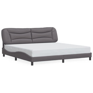 vidaXL LED Bed Frame without Mattress "Hvar" Grey 200x200 cm