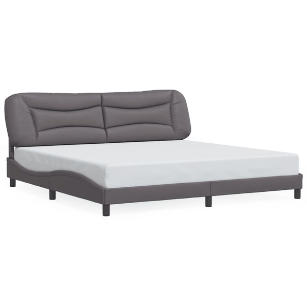 vidaXL LED Bed Frame without Mattress "Hvar" Grey 200x200 cm