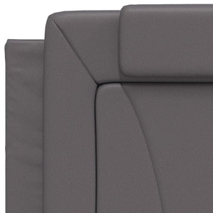 vidaXL "Viana" Bed Frame with LED, No Mattress, Grey, 80x200 cm