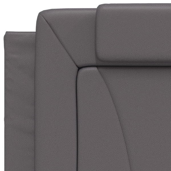 vidaXL "Viana" Bed Frame with LED, No Mattress, Grey, 80x200 cm