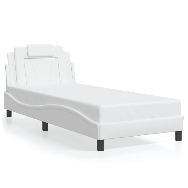 vidaXL "Viana" LED Bed Frame without Mattress White 90x190 cm