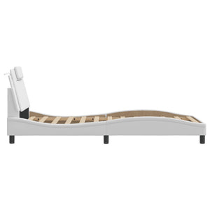 vidaXL "Viana" LED Bed Frame without Mattress White 90x190 cm